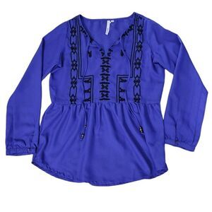NY Collection Babydoll Blouse -A